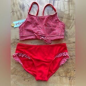 Cat & Jack Girl’s Red Gingham Bikini Set